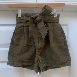 BDG urban outfitters high waisted olive shorts